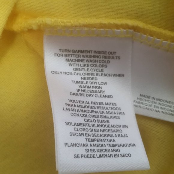 2 for $12 JNY Yellow 3/4 Sleeve Cotton Tee Shirt Size Small - Picture 6 of 7